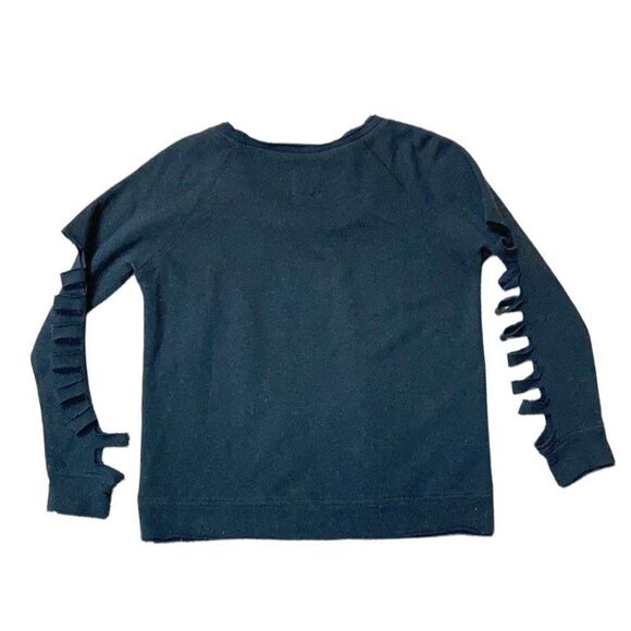 Chaser Black Cut Out Long Sleeve Crew Neck Sweatshirt Size Small - Picture 2 of 9